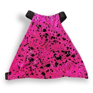 Dolls kill metallic Splatter Print Glitter Halter Top